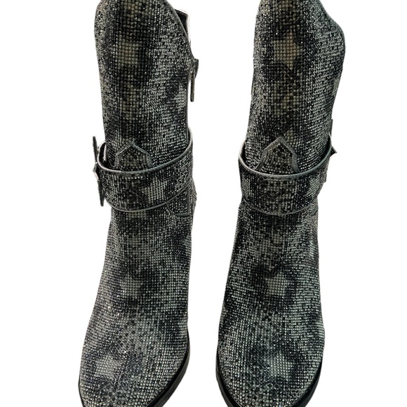 Boots - Rhinestones boots - Sheriff Shine Boots - Black/Silver with stars NWT - Picture 9 of 13